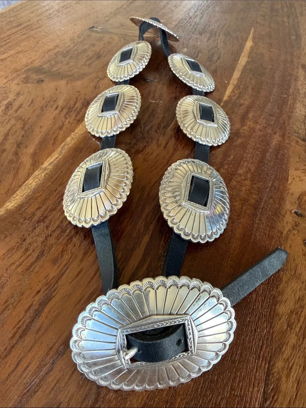 Tony Lama concho  concha silver belt